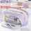 (Purple) Pen Trendy Case With Large Storage And Multi Layer Design For School Middle 1