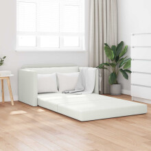 vidaXL Folding Sofa Bed White 124 x 71 x 78 cm Faux Leather