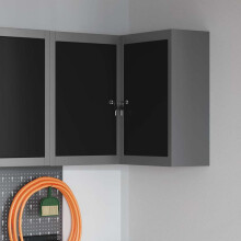vidaXL Werkzeugschrank mit Regal Schwarz und Grau 55 x 55 x 55 cm