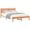 VidaXL vidaXL Bed Frame with Headboard Wax Brown 140 x 220 cm Solid Pine Wood 4