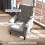 Retro Wingback Accent Chair - Grey, Wood Frame 4
