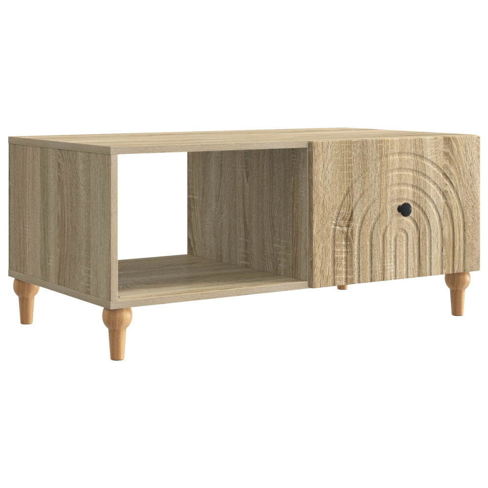 Vidaxl Coffee Table Sonoma Oak 90 X 50 X 40 Cm Engineered Wood