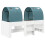 VidaXL vidaXL Bed with Tunnel 4 pcs White and Light Blue Engineered Wood 5