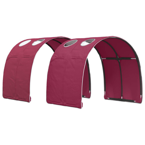 VidaXL vidaXL Bed Tunnel 2 pcs Red 211 x 67.5 x 2 cm Polyester 1