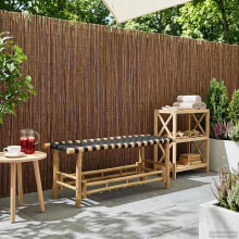 vidaXL Garden Bench 110 x 38 x 40 cm Bamboo Natural Rectangular