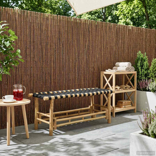 VidaXL vidaXL Garden Bench 110 x 38 x 40 cm Bamboo Natural Rectangular