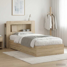 vidaXL Bettgestell mit Stauraum Sonoma-Eiche 80 x 200 cm Holzwerkstoff