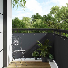 vidaXL Balcony Screen with Eyelets Anthracite