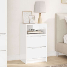 vidaXL Bedside Table High Gloss White 40 x 30 x 467 cm Engineered Wood