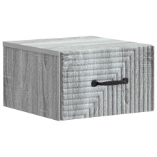 vidaXL Wall-Mounted Bedside Cabinet Grey Sonoma 34.5 x 33 x 20 cm