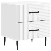 vidaXL Bedside Cabinet High Gloss White 43 x 34.5 x 47.5 cm