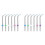 Flosser Replacement Tips for  Water Flosser,Plaque Seeker Replacement Tips Compatible for  Water 12 Pack 1