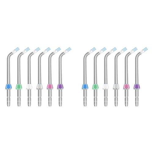 Flosser Replacement Tips for  Water Flosser,Plaque Seeker Replacement Tips Compatible for  Water 12 Pack