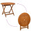 VidaXL vidaXL Folding Garden Table Brown Ø 90 x 75 cm Solid Eucalyptus Wood 6