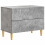 VidaXL vidaXL Bedside Table Concrete Grey 62 x 34.5 x 48 cm Engineered Wood 1