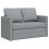 VidaXL vidaXL Folding Sofa Bed Light Grey 112 x 60 x 55 cm Fabric 5