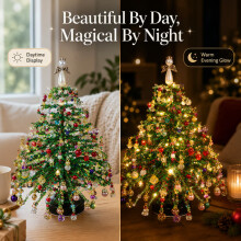 (Style-1) 2027 DIY Beaded Christmas Tree Kit, Handmade Colorful Bead Ornament Making Set Gift