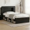 VidaXL vidaXL Bed Frame with Storage Black 75 x 190 cm Engineered Wood 1