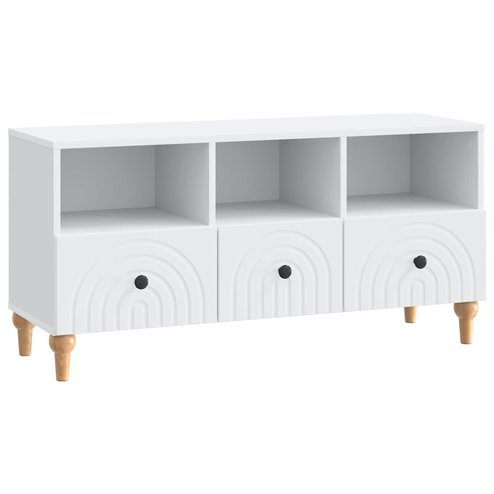 Vidaxl Tv Cabinet White 102 X 34.5 X 50 Cm Engineered Wood