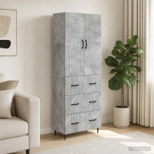 vidaXL Cabinet Set 2 pcs Concrete Grey 66 x 34.5 x 90 cm