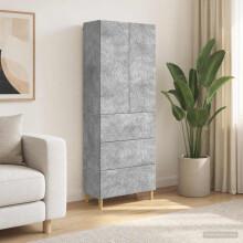 vidaXL Cabinet Set 2 pcs Concrete Grey 66 x 34.5 x 90 cm
