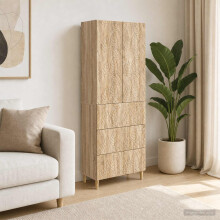 vidaXL Cabinet Set 2 pcs Sonoma Oak 66 x 34.5 x 90 cm Engineered Wood
