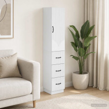 vidaXL Cabinet Set 2 pcs High Gloss White 33 x 34.5 x 87 cm