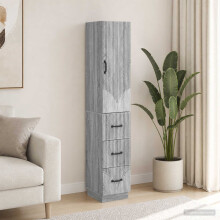 vidaXL Cabinet Set 2 pcs Grey Sonoma 33 x 34.5 x 87 cm Engineered Wood
