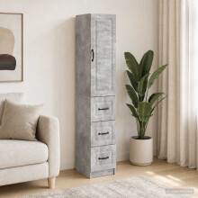 vidaXL Cabinet Set 2 pcs Concrete Grey 33 x 34.5 x 87 cm