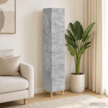 vidaXL Cabinet Set 2 pcs Concrete Grey 33 x 34.5 x 90 cm