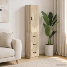 vidaXL Cabinet Set 2 pcs Sonoma Oak 33 x 34.5 x 87 cm Engineered Wood
