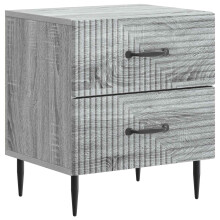 vidaXL Bedside Cabinet Grey Sonoma 43 x 34.5 x 47.5 cm Engineered Wood