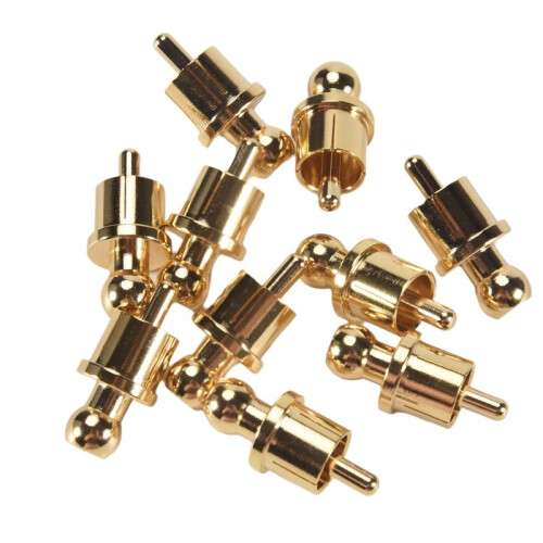 10Pcs Gold Plated RCA Plug Cap Short-Circuit Socket, Phono Connector RCA Shielding Jack Socket Protect Cover Caps 1