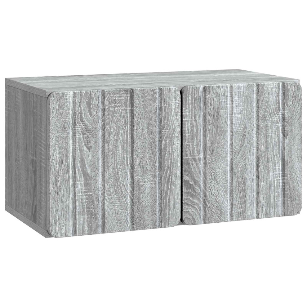 Vidaxl Wall-Mounted Tv Cabinet Grey Sonoma 59.5 X 31 X 30 Cm