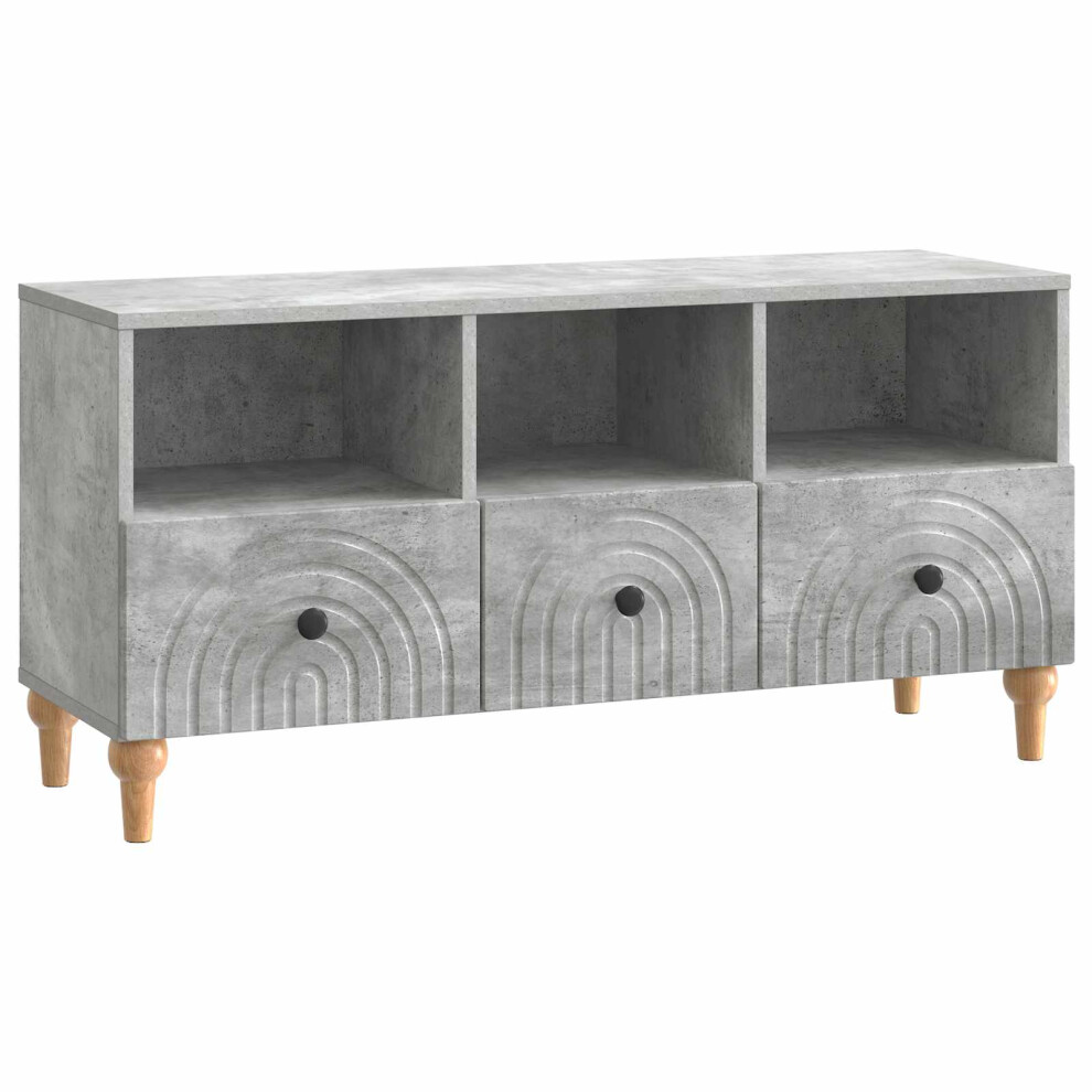 Vidaxl Tv Cabinet Concrete Grey 102 X 34.5 X 50 Cm Engineered Wood