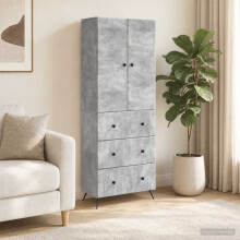 vidaXL Cabinet Set 2 pcs Concrete Grey 66 x 34.5 x 90 cm