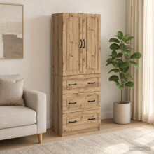 vidaXL Cabinet Set 2 pcs Artisan Oak 66 x 34.5 x 87 cm Engineered Wood