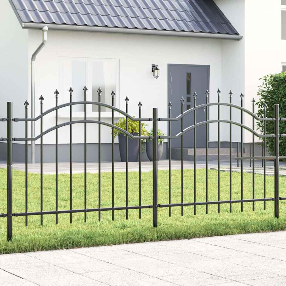 Vidaxl Garden Fence Woerden Grey 240 X 140 Cm Powder-Coated Steel