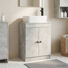 vidaXL Bathroom Vanity with Sink Concrete Grey 54 x 35 x 83 cm
