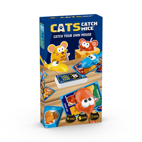 Cat Catch Mouse Board Game With Plastic Cards For Parent Child Interactive Play 2