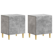 vidaXL Bedside Table 2 pcs Concrete Grey 43 x 34.5 x 50 cm