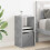 VidaXL vidaXL Bedside Table Concrete Grey 30.5 x 27 x 59.5 cm Engineered Wood 1