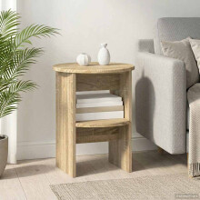 vidaXL Side Cabinet Sonoma Oak Ø40 x 50 cm Engineered Wood