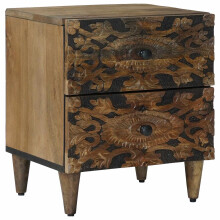 vidaXL Bedside Cabinet Brown 40 x 33.5 x 46 cm Solid Mango Wood