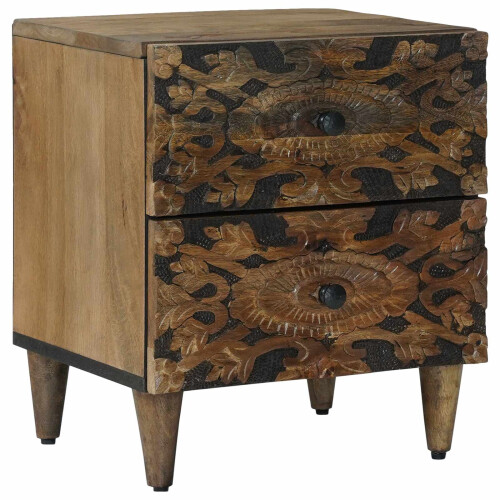 VidaXL vidaXL Bedside Cabinet Brown 40 x 33.5 x 46 cm Solid Mango Wood