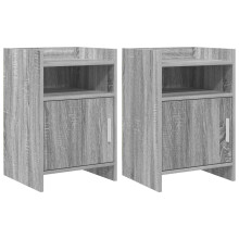 vidaXL Bedside Tables 2 pcs Grey Sonoma 40 x 36 x 60 cm
