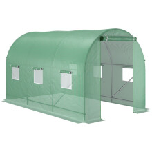 3.5x2m Polytunnel Greenhouse with Steel Frame
