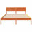 VidaXL vidaXL Bed Frame with Headboard Wax Brown 135 x 190 cm Solid Pine Wood 4