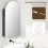 Black Arched Bathroom Mirror Cabinet 6
