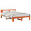 VidaXL vidaXL Bed Frame with Headboard Wax Brown 140 x 200 cm Solid Pine Wood 3